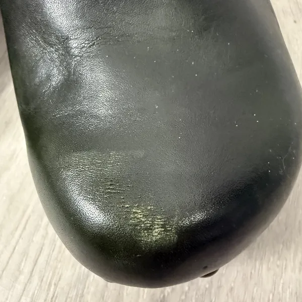 Elegant‎ Dark Green Leather Mules Size 8 - Image 3