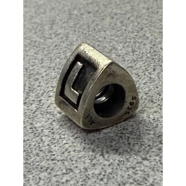 Authentic Pandora Charm Sterling Silver Alphabet Letter L Bead Retired - Image 3