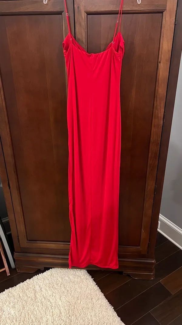 Lucy in the Sky Red Slit Dress - Image 3