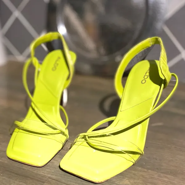 ALDO Lime Green Stiletto 4” Heels Size:7 - Image 3