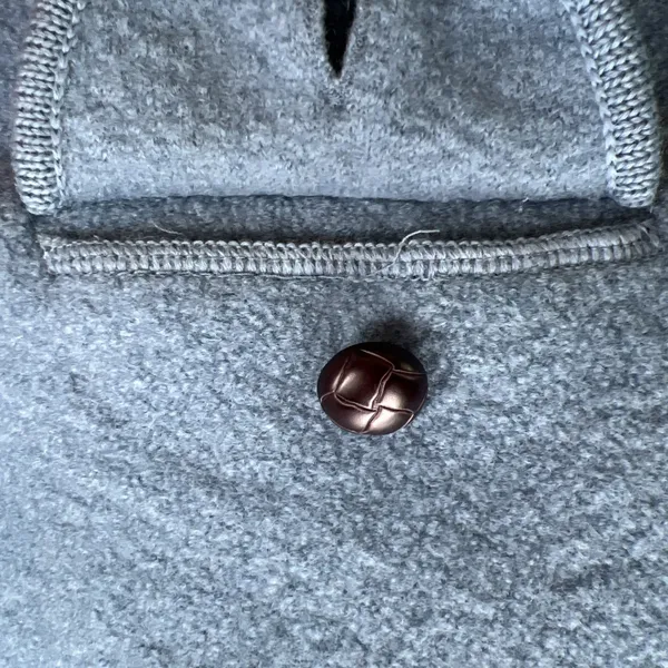Lands End Womens 8 Blue 100% Wool Boiled Wool Jacket Blazer Preppy Button - Image 9