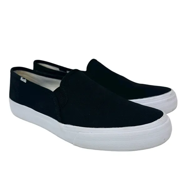 Keds Women's Double Decker WF63480 Size 9 Slip‎ On Black Canvas Pre-owned - Image 2