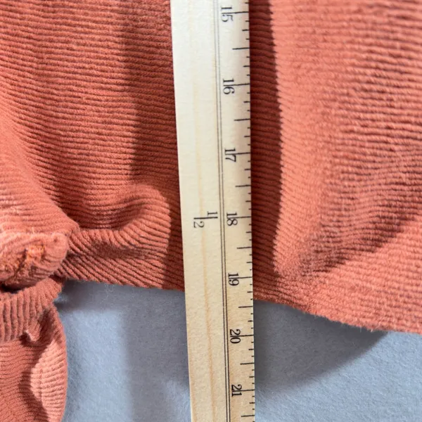 387 |‎ Madewell Texture & Thread Womens M Tie-Front Waffle Knit Crop Top Orange - Image 5