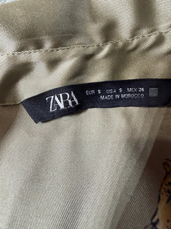 ZARA Silk Button Down Satin Blouse size S - Image 3