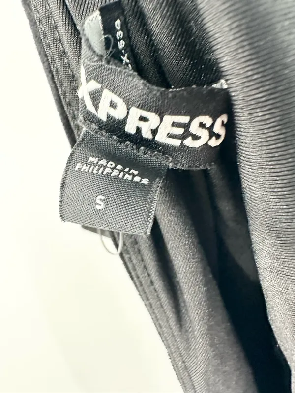 Express NWT‎ Black Velvet Maxi Dress Open Scoop Back Size Small Women's - Image 5