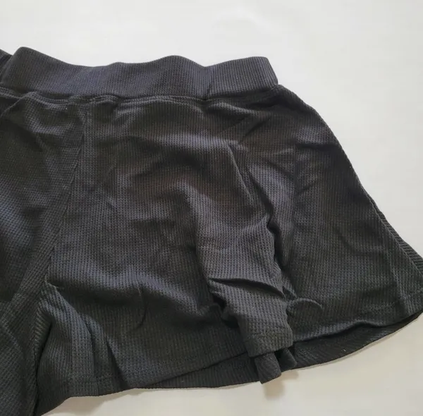 Black Flutter Lounge Flounce Thermal Shorts Size XL - Image 6