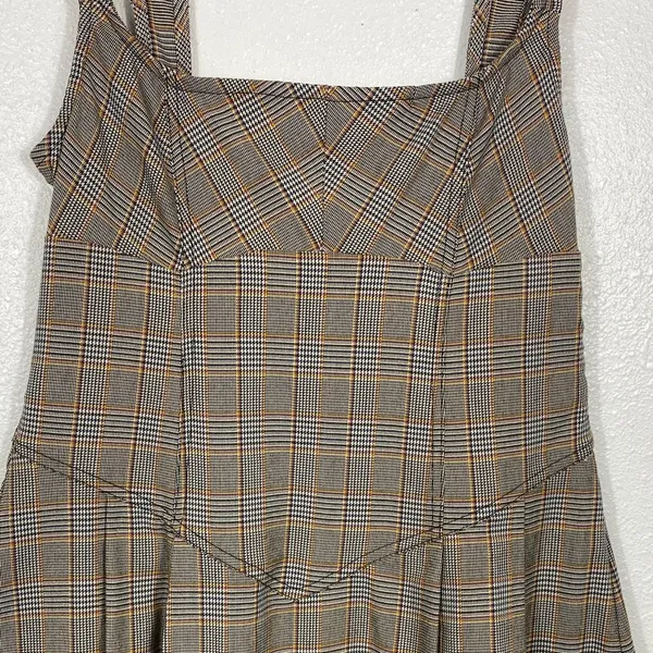 BDG Gray Plaid Midi Dress Size L - Image 6