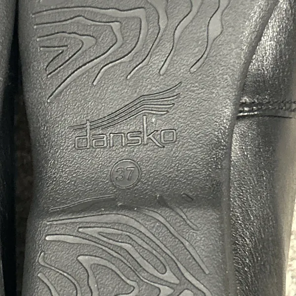 Dansko Larisa Shoes Womens 37 US 7.5 Slip On Flats Loafers Comfort Leather Black - Image 8