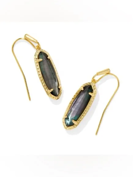 Kendra Scott Eva Drop Earrings - Black Mother of Pearl - Image 4