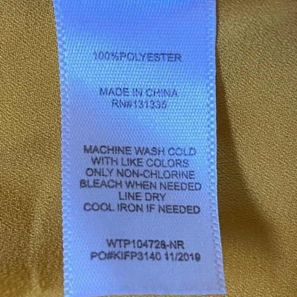 Socialite Yellow Polka Dot Scallop‎ layer Chiffon Summer Blouse - XS EUC - Image 3