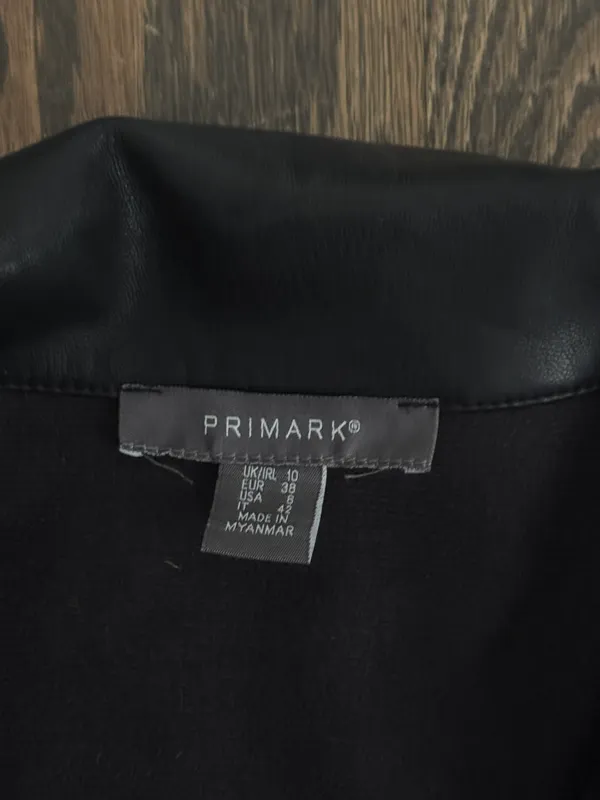 pleather faux leather oversized jacket shacket shirt Size Small - Image 7