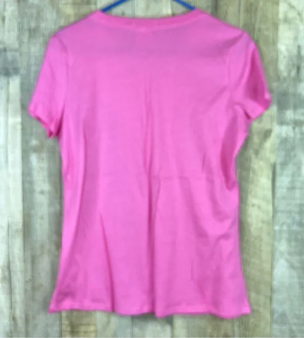 Casual Gear Size Medium Pink Crewneck Short Sleeve T-Shirt - Image 2