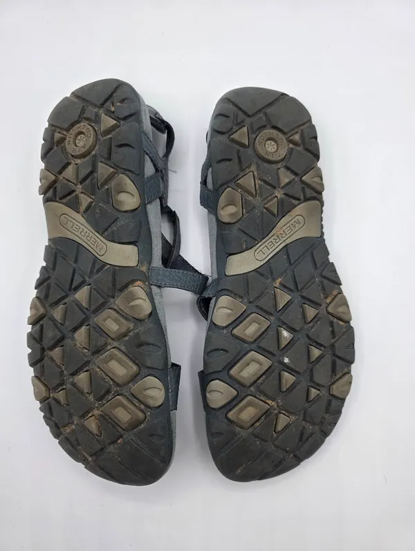Merrell Womens Slate Blue Suede Leather Sling back Sandals Size 6 Performance - Image 6