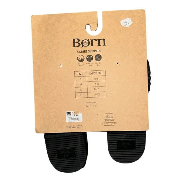 Born Faux‎ Fur Chestnut Clog Slippers, Womens Small (5-6) - Image 5