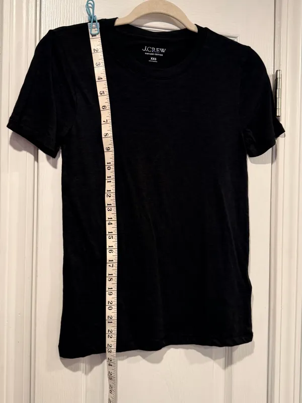 NWOT J. Crew Size XXS Black Vintage Cotton Short Sleeve Crew Neck Tee Shirt - Image 7