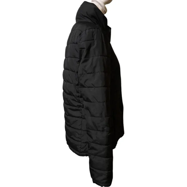 Gap Women's Black Cold Weather Button Front Puffer Jacket Sz S - Image 5