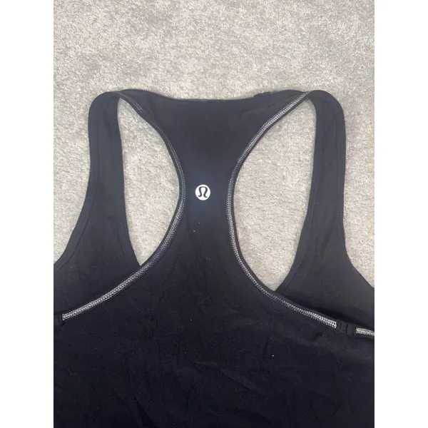 lululemon racer back tank black fitted workout 6 - Image 8