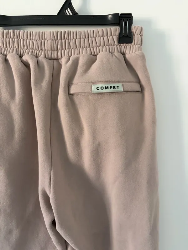 COMFRT Travel Essentials Oversized Unisex Jogger Fleece Sweatpants Bark Small - Image 5