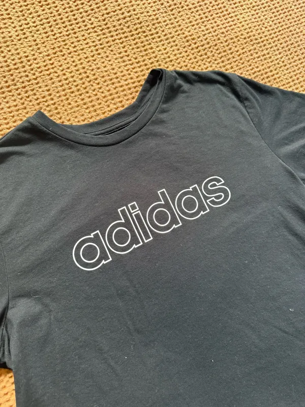 adidas Black Cropped Tee - Image 2