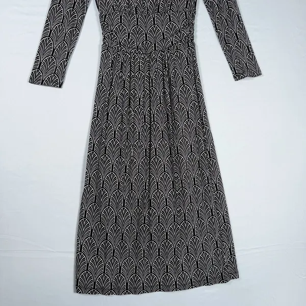Maeve Anthropologie Size-XS‎ Womens Midi Dress Galena Black White Boho Y2K - Image 10