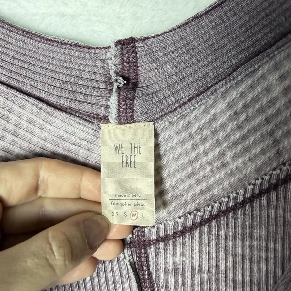 Free People We The Free Oversize Purple Burnout Lightweight Long Sleeve Shirt M - Image 3