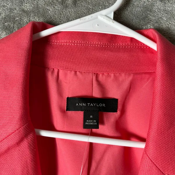 Ann Taylor Coral Pink Lyocell Linen Jacket Modern‎ Minimalist Chic Medium New - Image 3