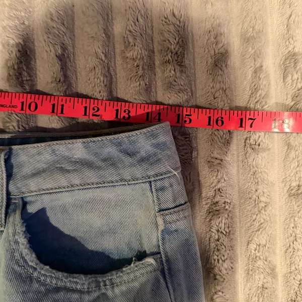 Vervet Distressed‎ Straight Leg Jeans Light Wash High Rise Size 27 - Image 6