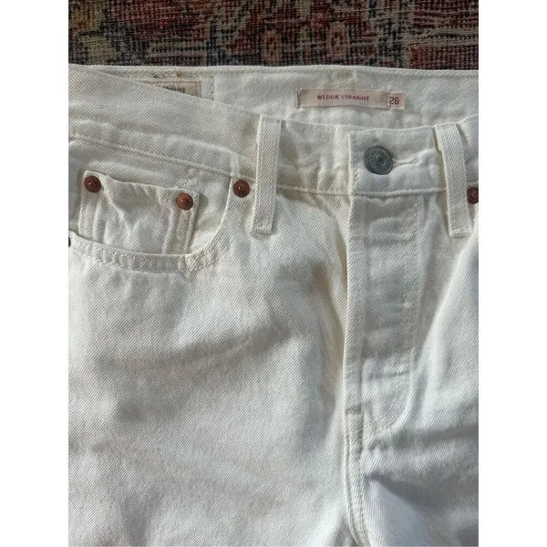 Levi’s 501 Straight Leg Jeans - White - 26 - Image 9