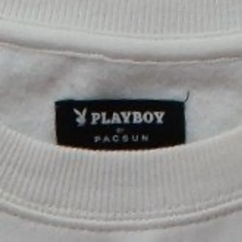 Playboy by PacSun White Surf Classic Hibiscus Floral Crewneck Sweatshirt Womens - Image 3