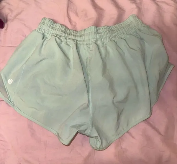 Mint Green Low-Rise Lululemon Hotty Hot Shorts 2.5" - Image 2