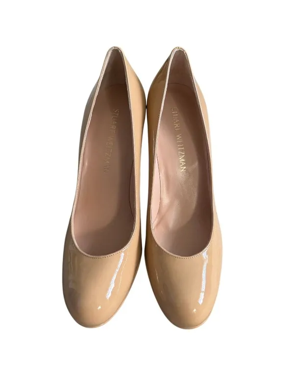 STUART WEITZMAN Nude Patent Leather Pumps Heels Size 8.5 - Image 12