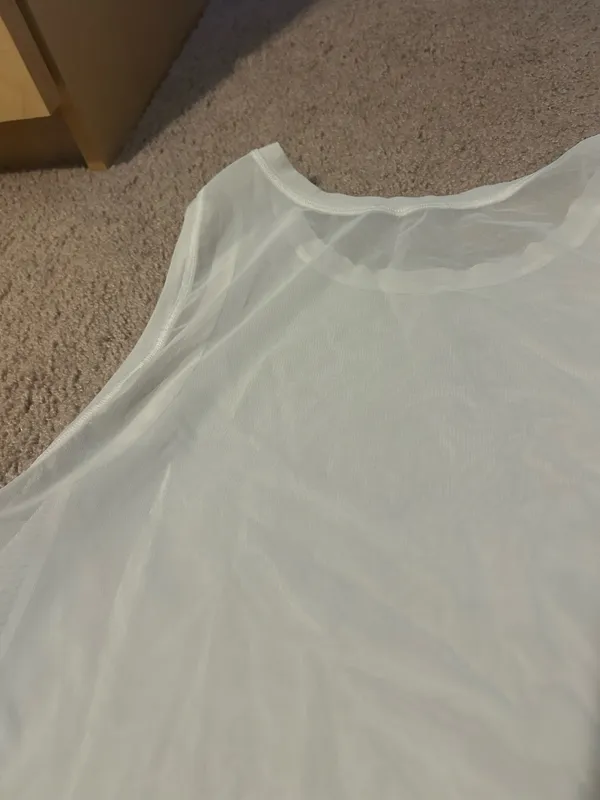 Lululemon White Mesh Sleeveless Tank Top - Image 7