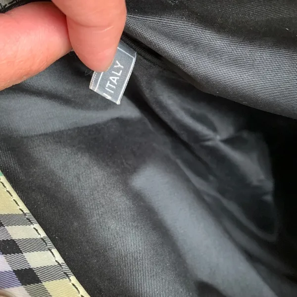 Authentic VINTAGE BURBERRY Checkered medium long tote - Image 15