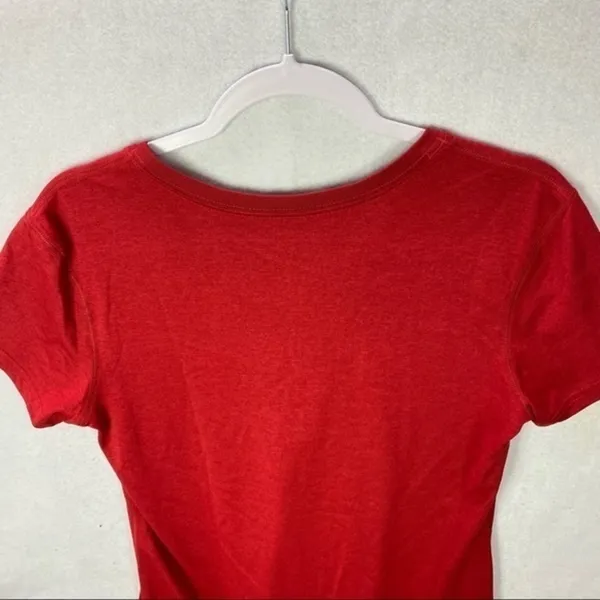 Nike NFL Giants Dri-Fit Red‎ V-Neck Short Sleeve Tee - Image 9