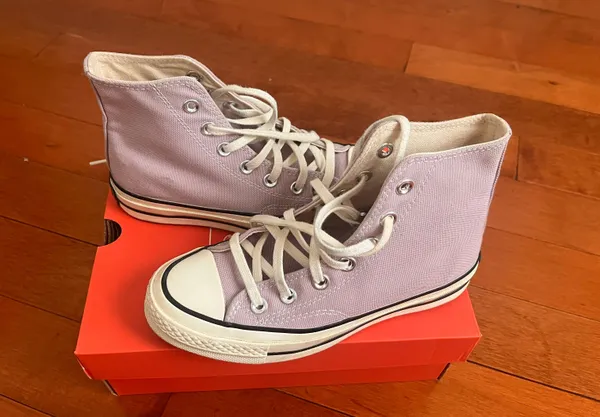 Converse Lilac Purple High Tops - Image 2