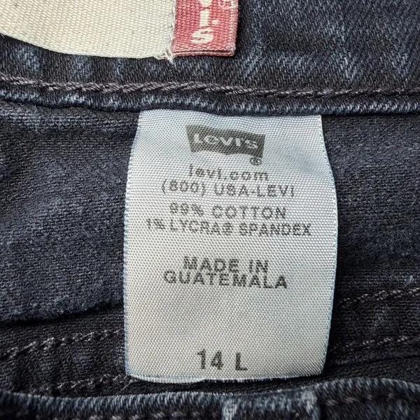 Levis 515 Womens Size 14 Long Bootcut Jeans Dark Wash Stretch Denim Blue Casual - Image 6