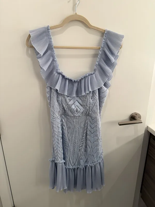 Hello Molly Blue Mini Dress Size Medium - Image 3