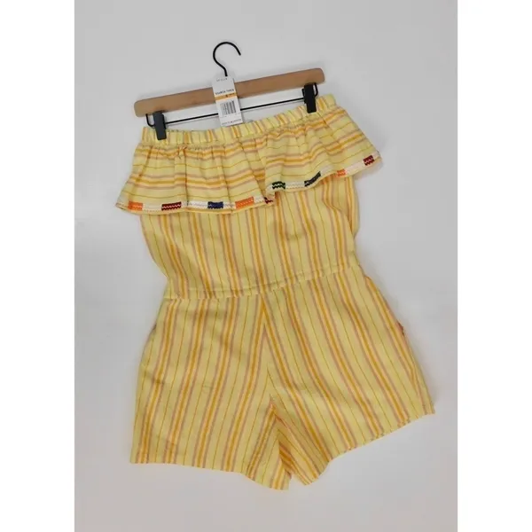NWT!! KOPAL Rinku Romper Embroidered Ruffle Off‎ Shoulder Vacation Boho Small - Image 9