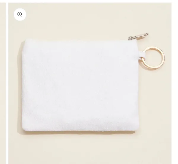 I Love Mom Beaded Pouch White - Image 3