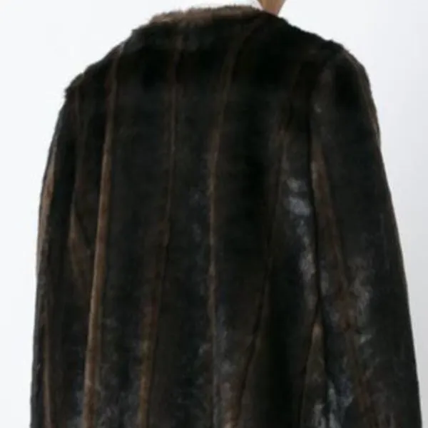 Brown Faux Fur Cape sz M / L - Image 14