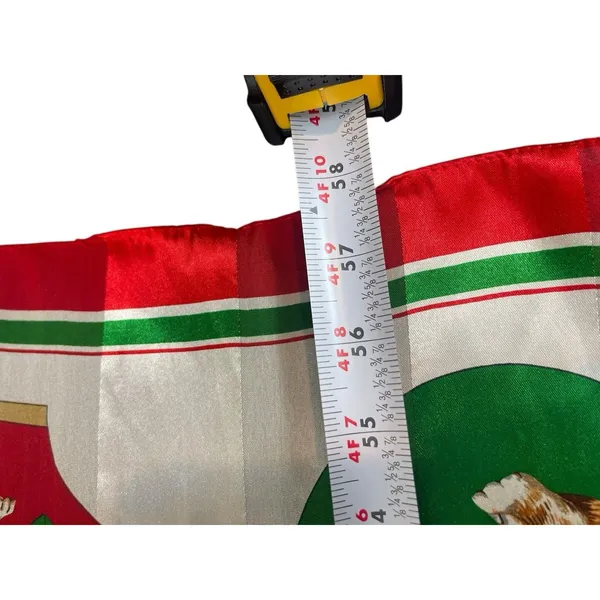 Cute VTG Christmas Cat Scarf Satin Feel Polyester Holiday Kittens Ornaments - Image 6