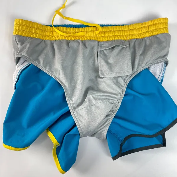 Nike Dri-Fit Running‎ Shorts Blue Yellow Livestrong Women Size XS Athletic Gym - Image 3