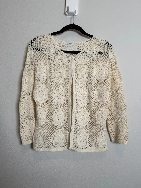 Cream Knit Cardigan - Image 5