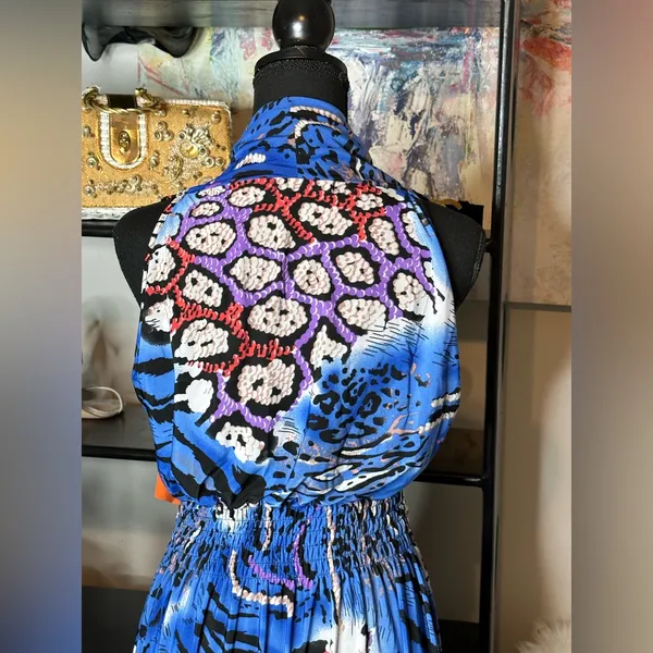 Size L/XL maxi lightweight dress Blue Size L - Image 2