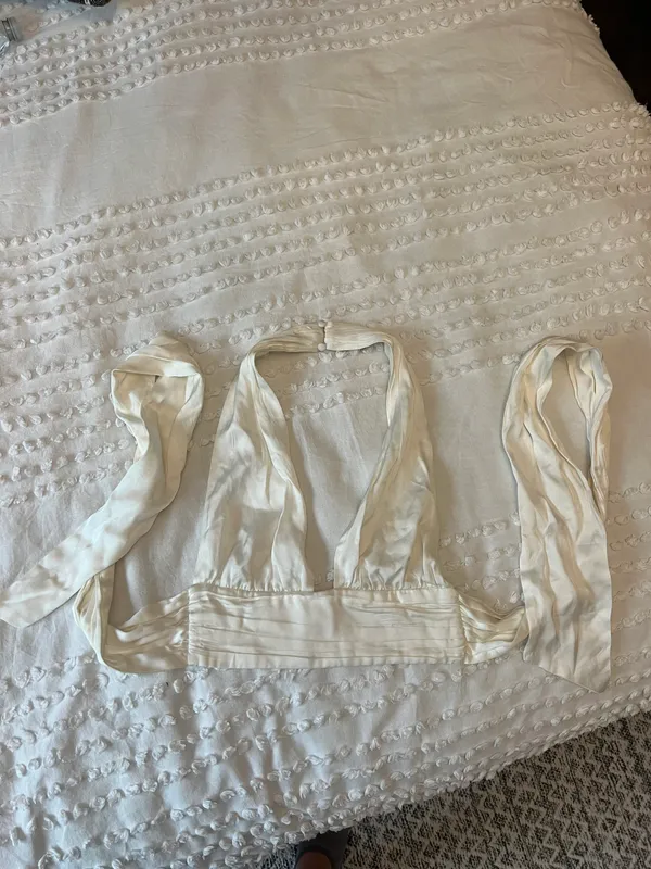 ZARA White Scoop Crop Top - Image 4