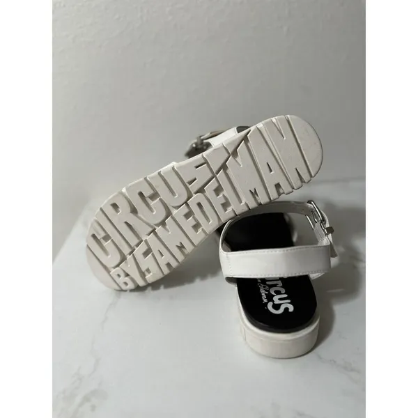 Circus by Sam Edelman Sandals Womens 9 White Cross Strap Platform Lug Sole - Image 8