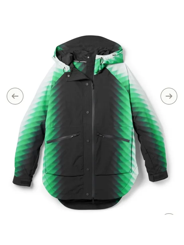 FP Movement Singin' in the Rain Printed Ski Snowboard Jacket in Alien Combo XS - Image 3