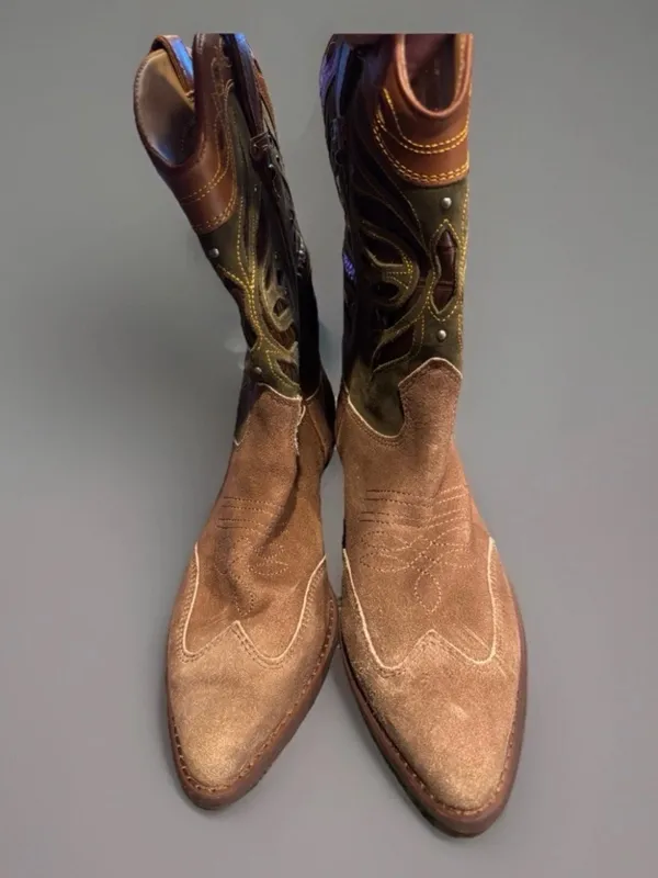 Sam Edelman Rylin Western Boots Size 7.5 Brown Cowboy Boots MSRP $245 - Image 4