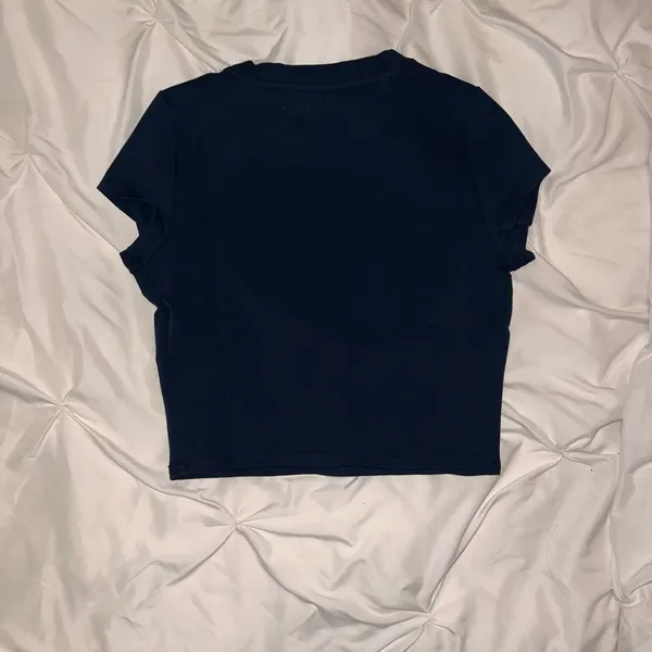 Juicy Couture Y2K baby tee cropped T-shirt Dump Him Regal Blue (Navy Blue) New - Image 3