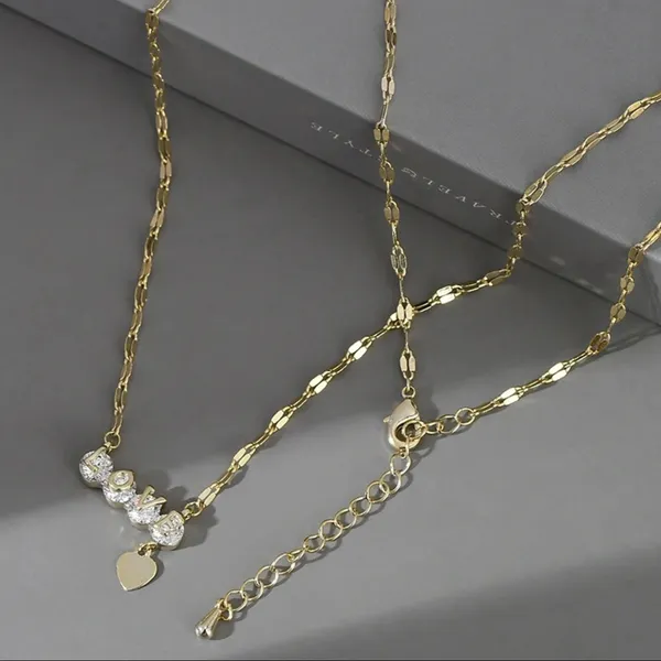 Love Heart Necklace Gold - Image 5